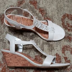 New York Transit White Bridal Wedges